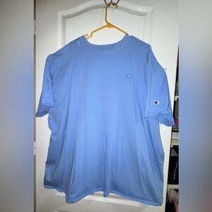 Champion Men's 4xl Light Blue Logo T-Shirt EUC